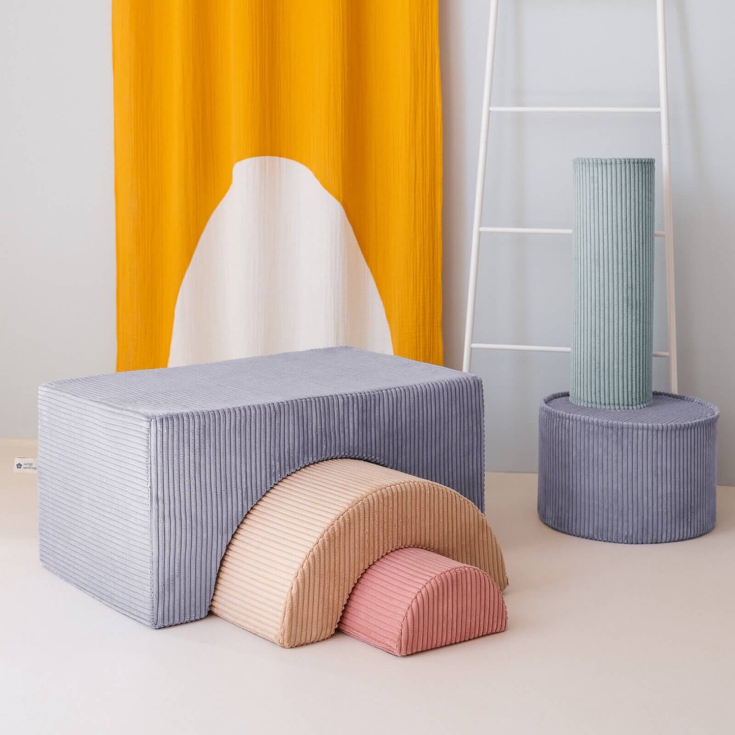 Wigiwama – Schaumstoff-Spielset "Regenbogen" Blau 3-tlg.