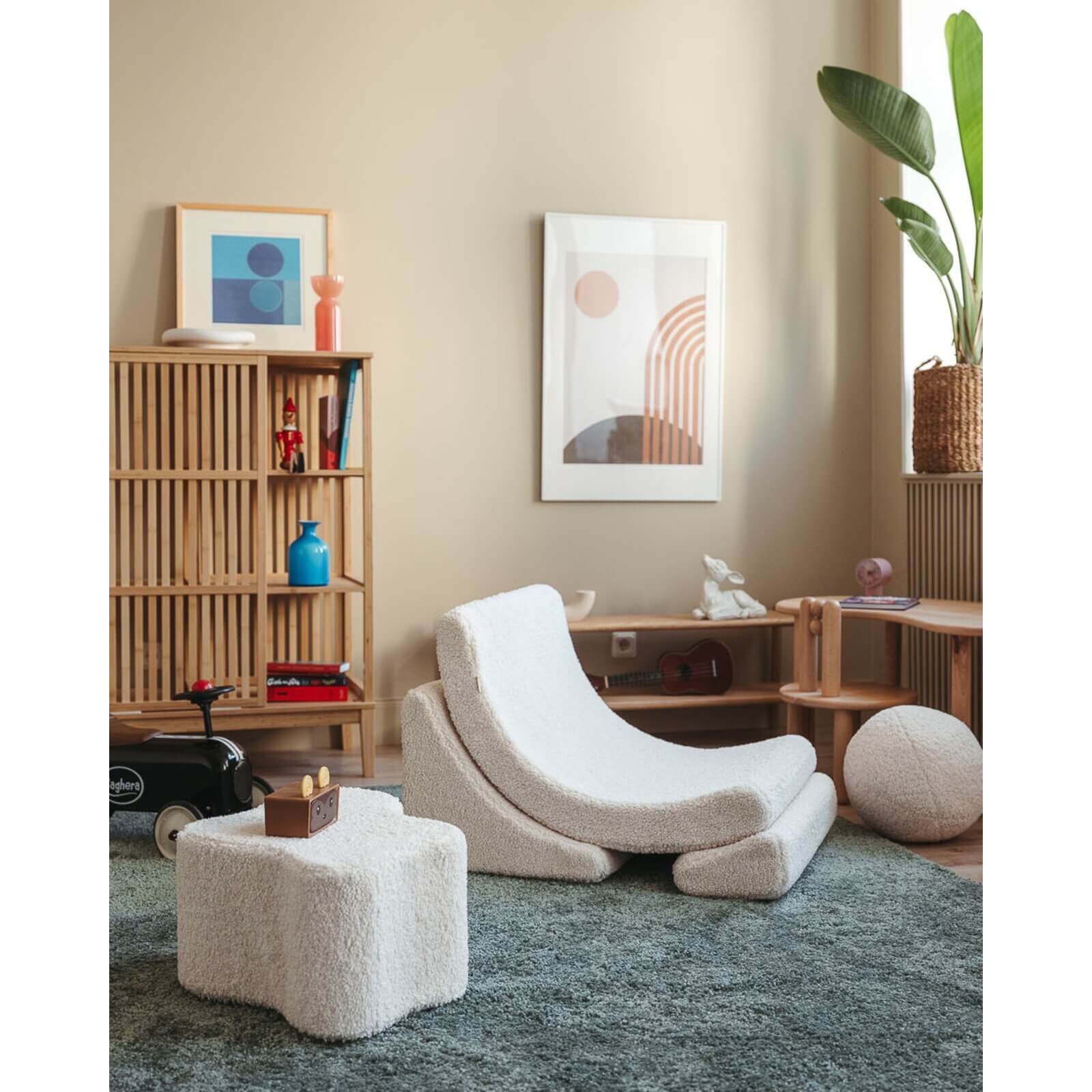 Wigiwama – Kinder Sitzpuff "Wolke" Teddy Creme 39,5cm