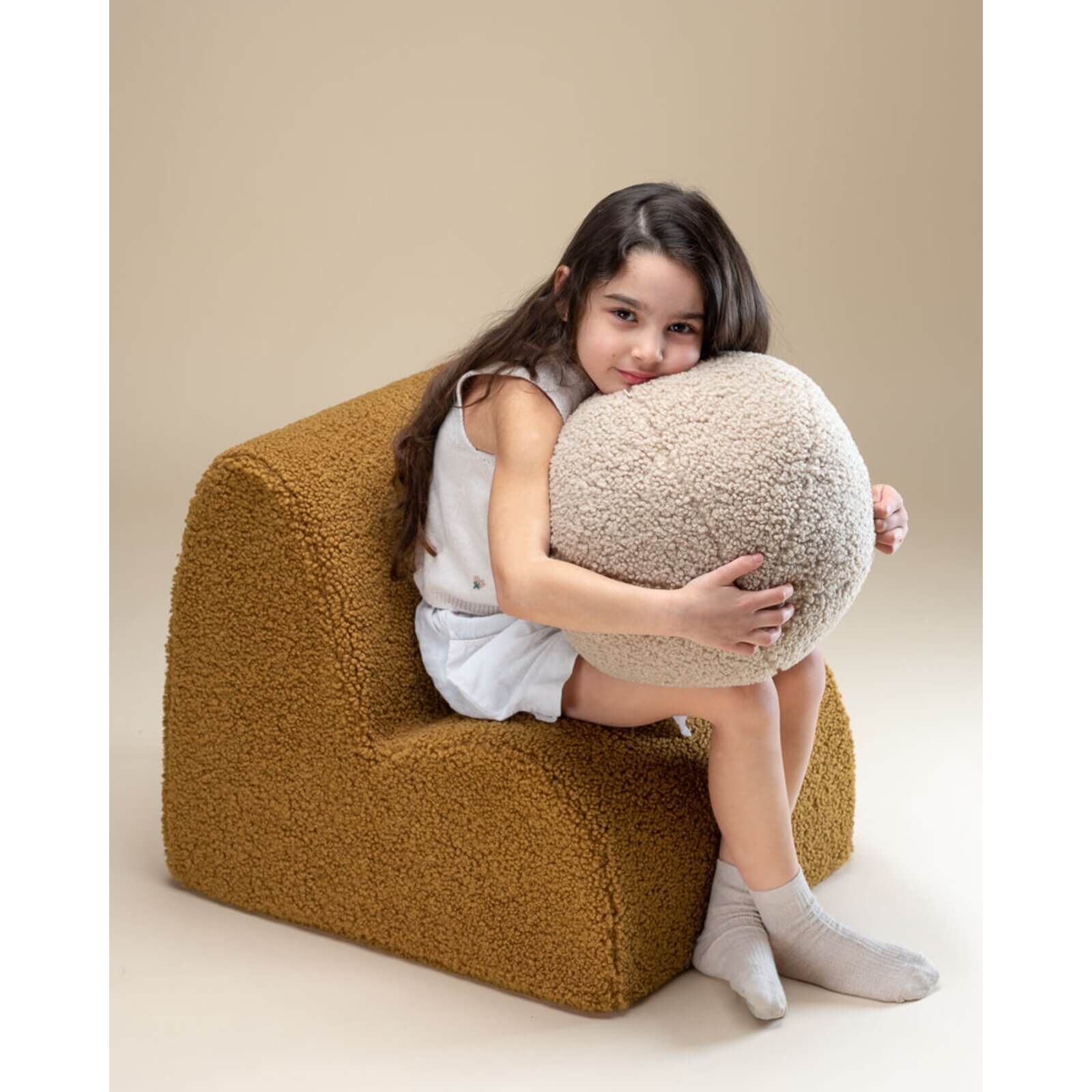 Wigiwama – Ballkissen Teddy Beige 35cm