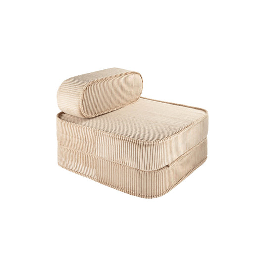 Wigiwama – Klappsessel & Spielmatratze Cord Beige