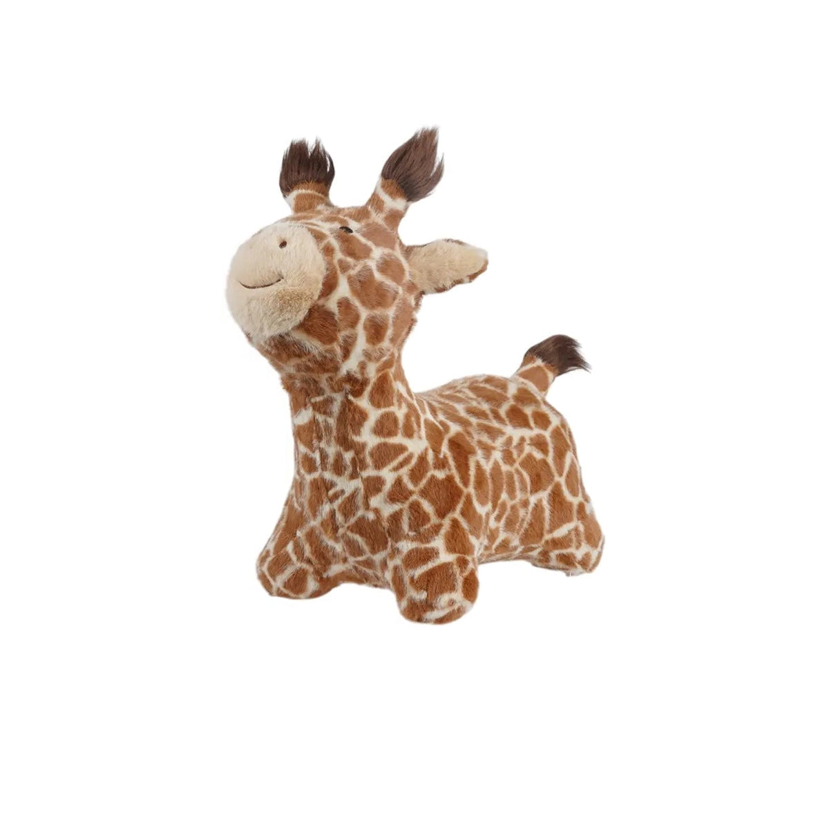 Wild & Soft – Hüpftier „Giraffe“ aus Plüsch mit Pumpe, handgefertigt