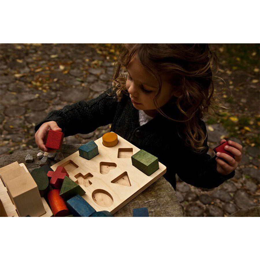 Wooden Story - Steckspielzeug "Rainbow Shape Puzzle"