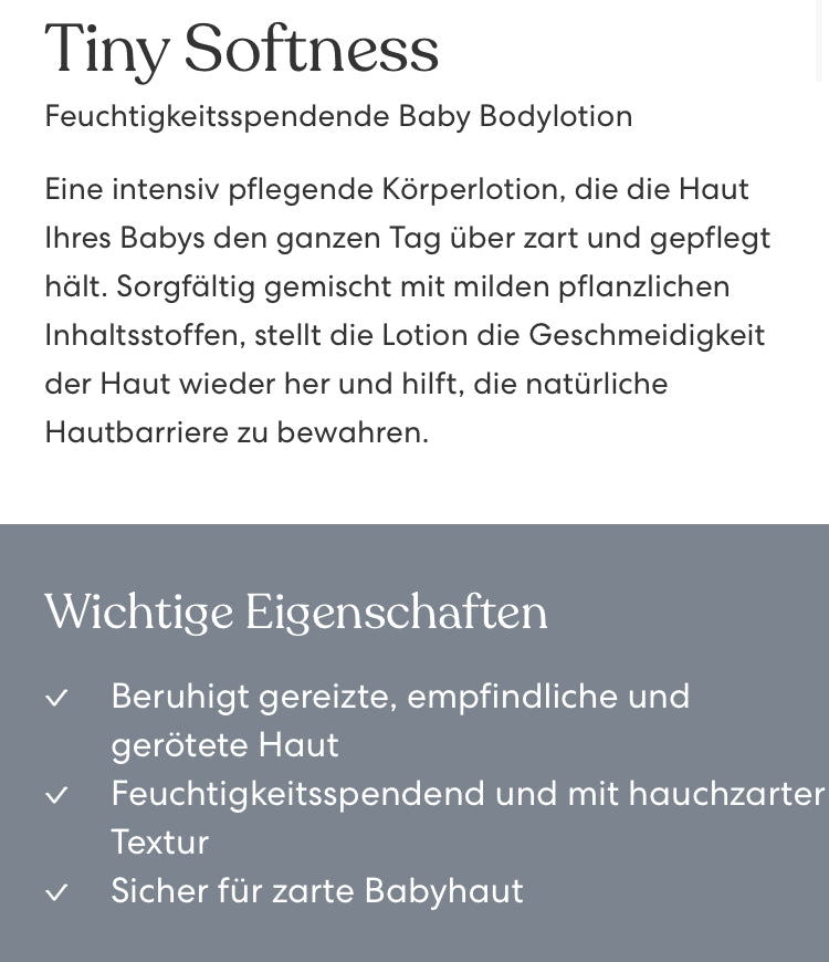 FEUCHTIGKEITSSPENDENDE BABY BODYLOTION