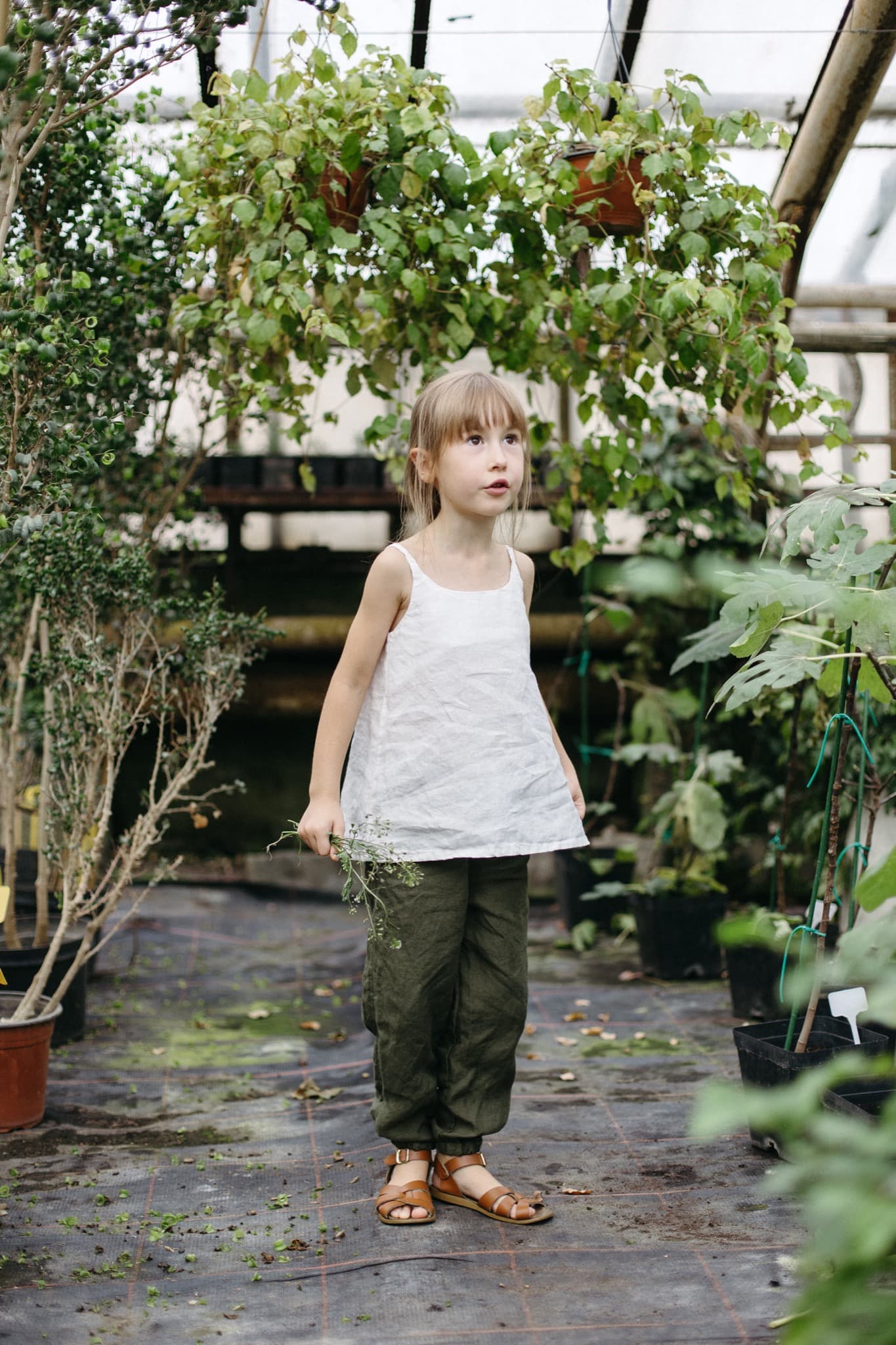 LEINEN BASIC TOP AGNES - VERSANDBEREIT