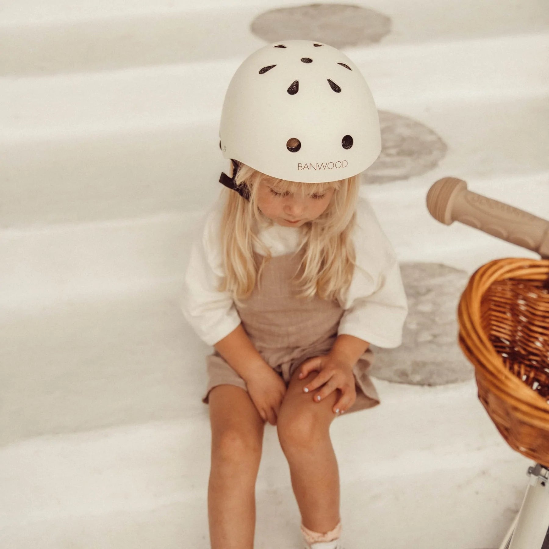 Banwood - Kinder Fahrradhelm Creme