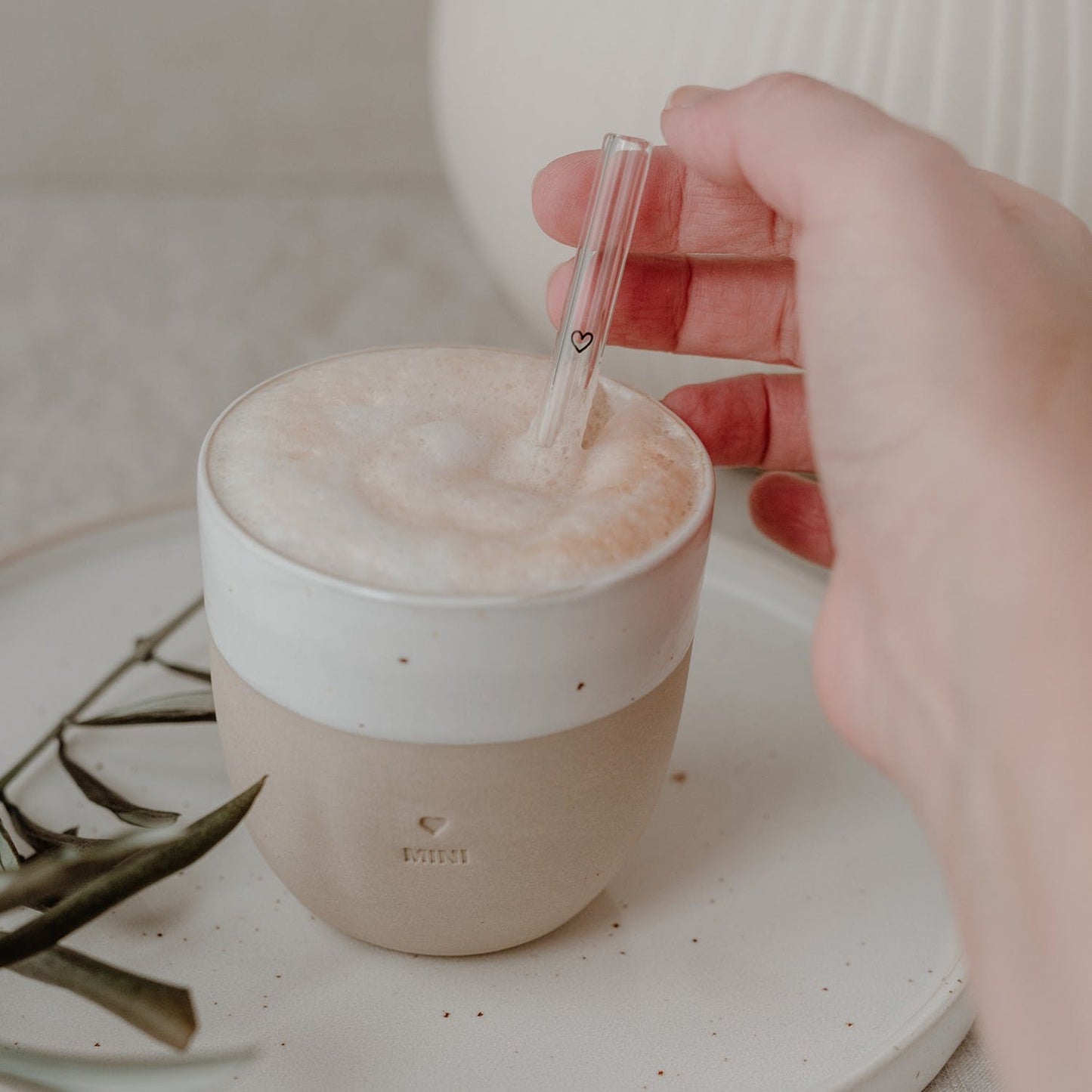 Eulenschnitt Becher Mini aus Steingut