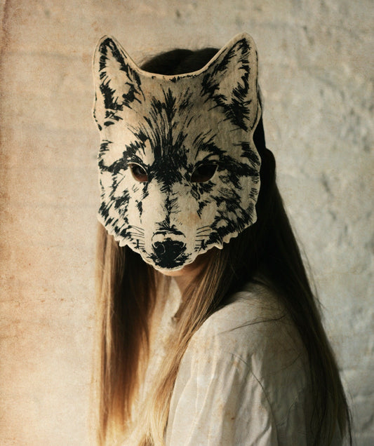 Frida's Tierchen Wolf-Maske aus Filz für Kinder 