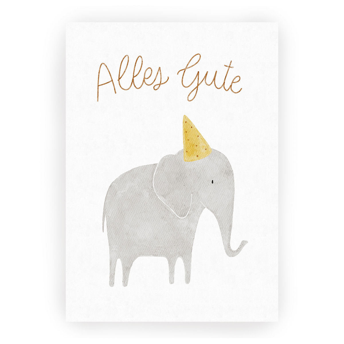 Hej Hanni Postkarte Geburtstag Elefant