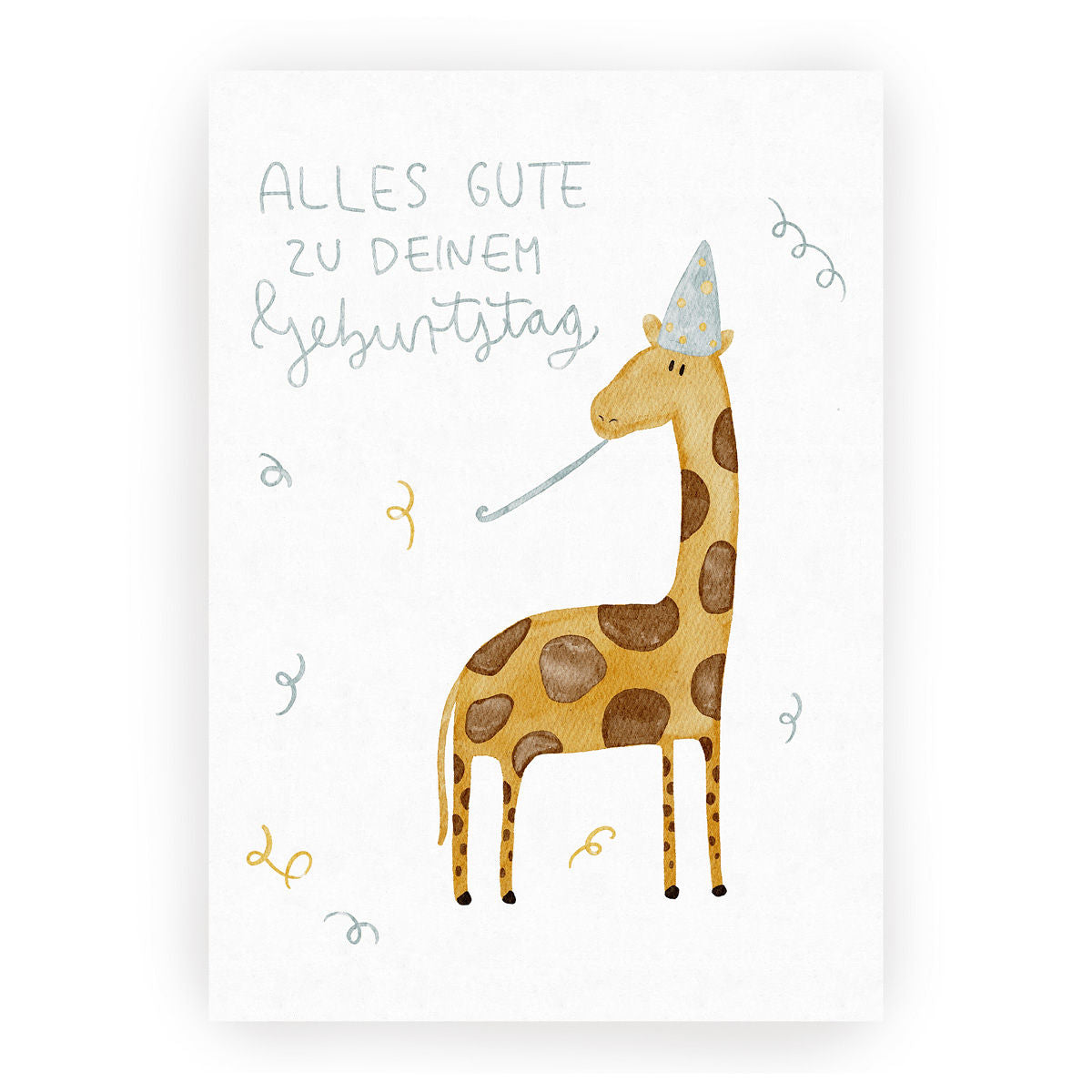 Hej Hanni Postkarte Geburtstag Giraffe