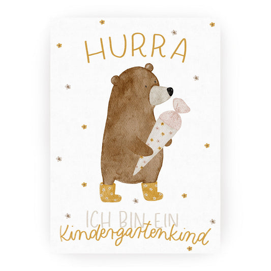 Hej Hanni Postkarte Hurra, ich bin ein Kindergartenkind!