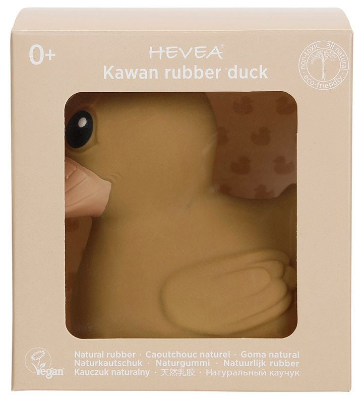 HEVEA - Badeente Kawan mini Golden Ochre aus Naturkautschuk