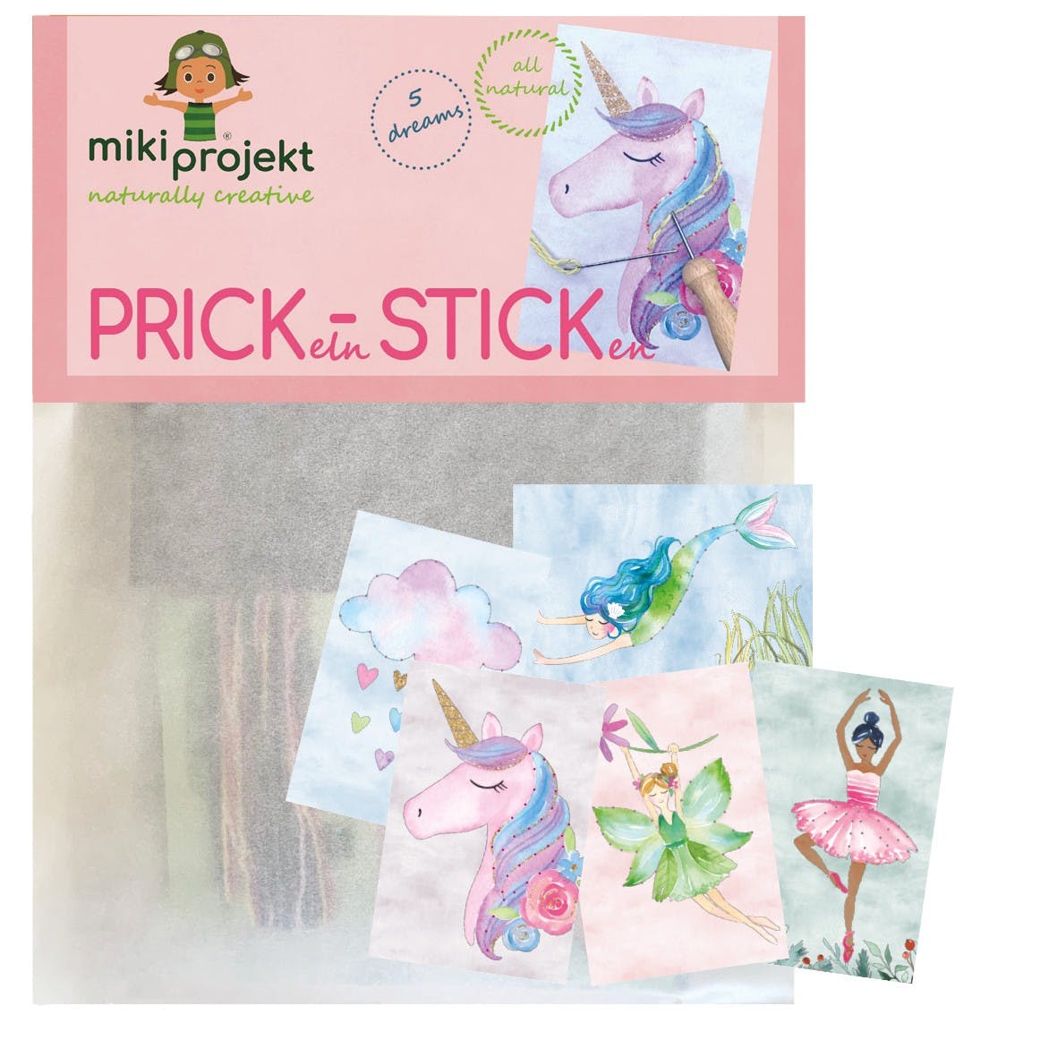 Mikiprojekt - Bastelset Prickeln & Sticken Dreams