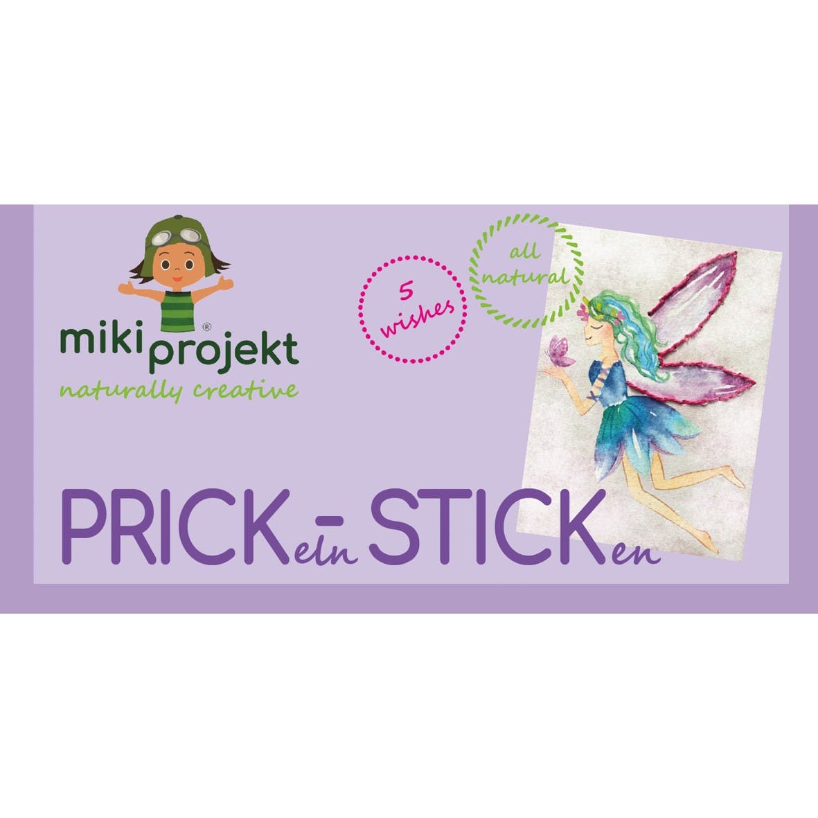 Mikiprojekt - Bastelset Prickeln & Sticken Wishes