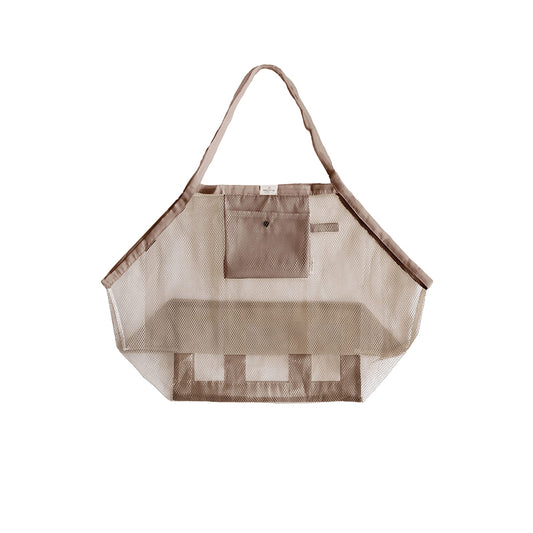 Mrs Ertha - Strandtasche Meshies XL Taupe