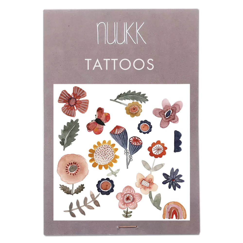 Nuukk Bio Vegane Kinder Tattoos Blumenfeld