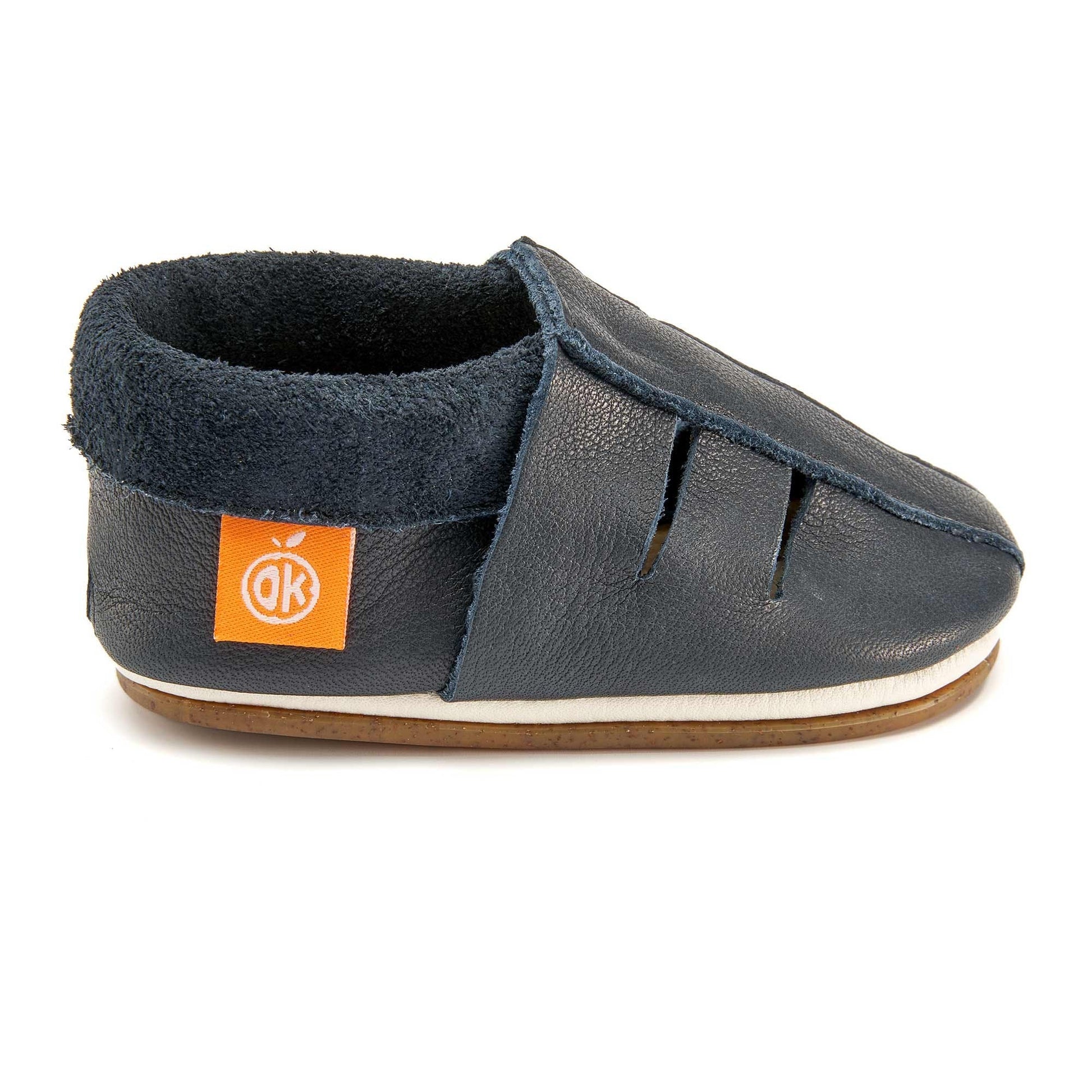 Orangenkinder - Kinder Barfußschuhe Sandale Amigo Dunkelblau