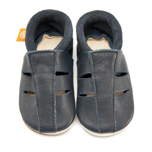 Orangenkinder - Kinder Barfußschuhe Sandale Amigo Dunkelblau