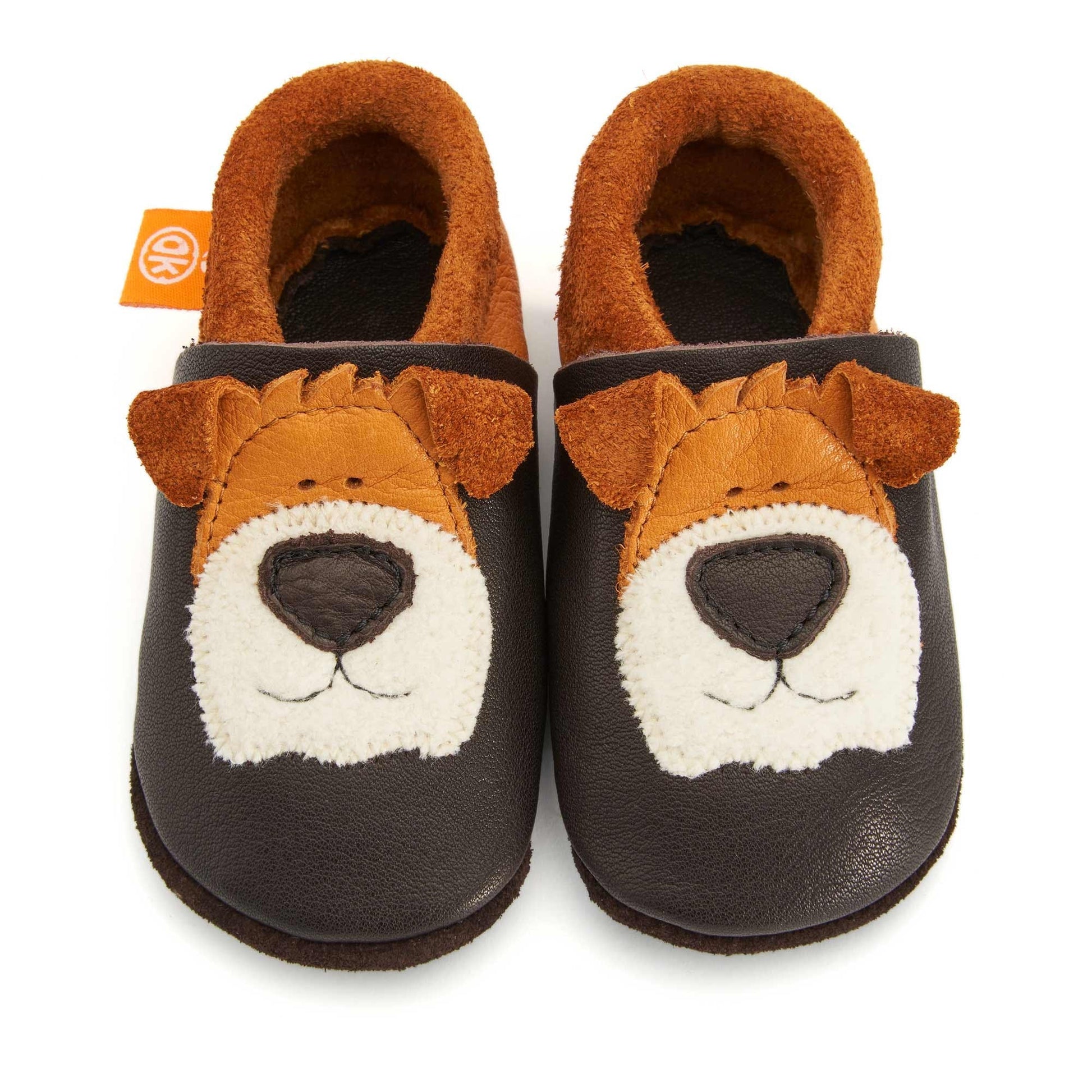 Orangenkinder - Kinder Hausschuhe Eddy der Hund (Krabbelschuhe)