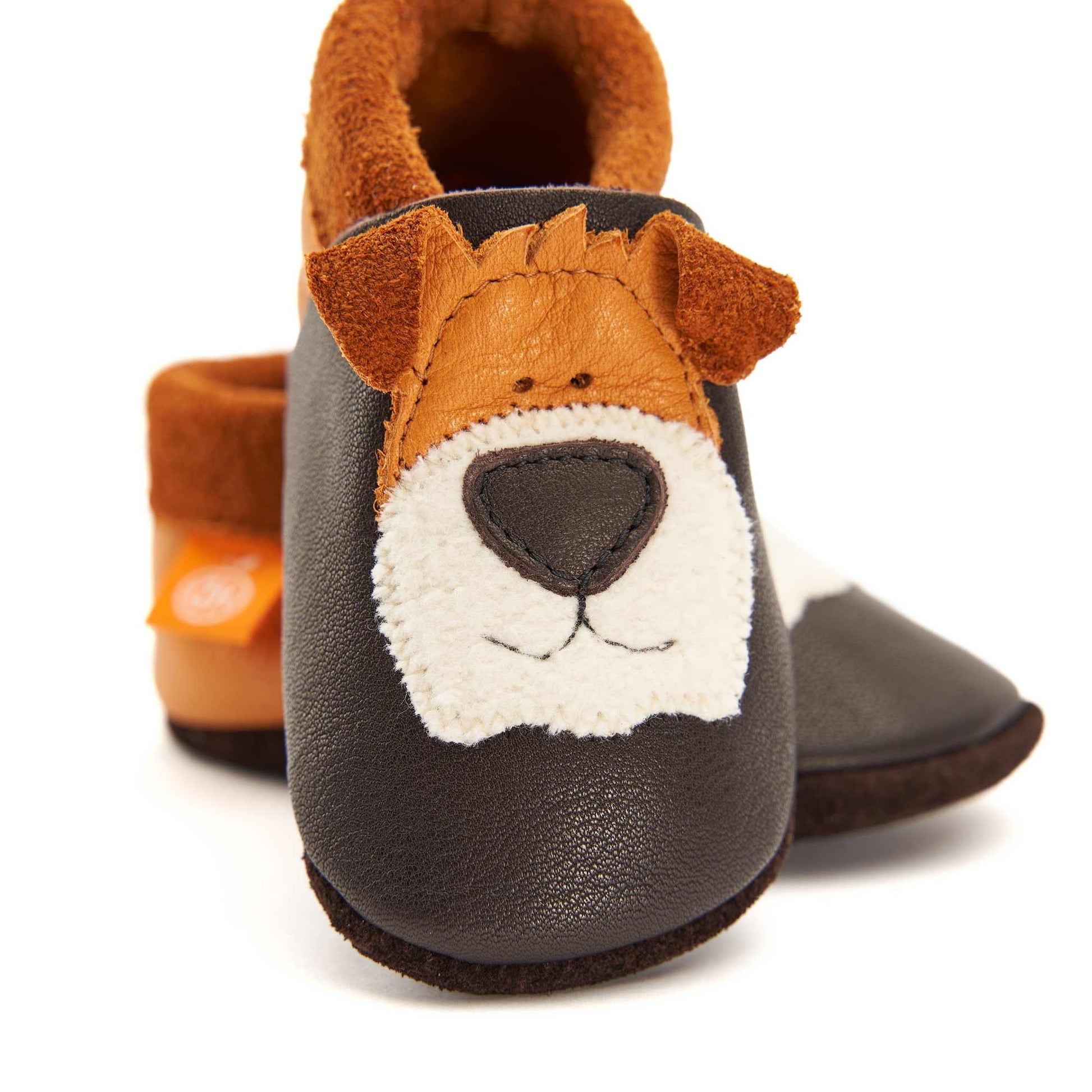 Orangenkinder - Kinder Hausschuhe Eddy der Hund (Krabbelschuhe)