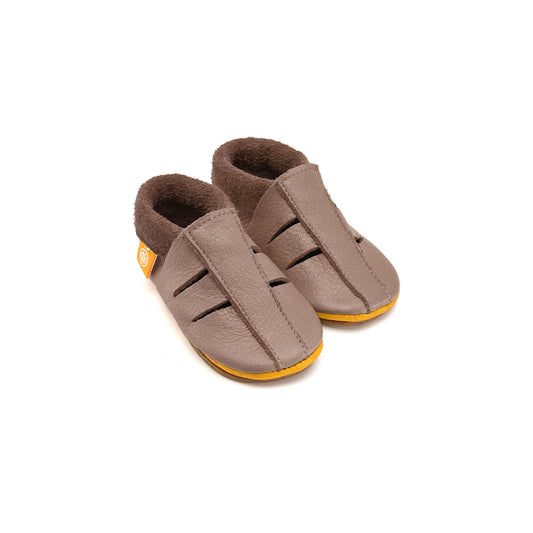 Orangenkinder - Kinder Barfußschuhe Sandale Amigo Beige