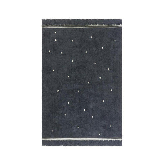Tapis Petit Waschbarer Baumwollteppich für Kinderzimmer Emily Anthrazit