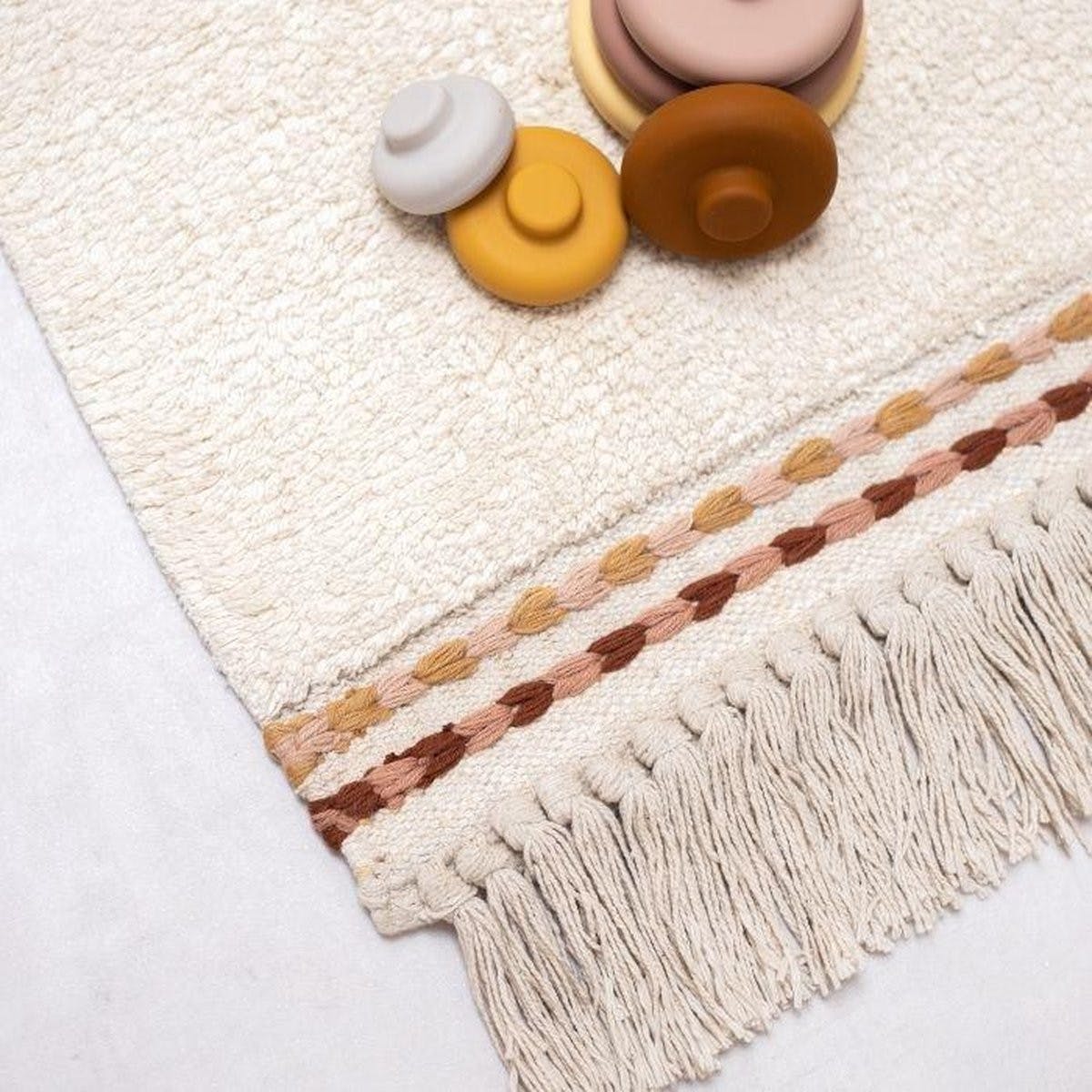 Tapis Petit Waschbarer Teppich aus Baumwolle für Kinder Sophie Natural