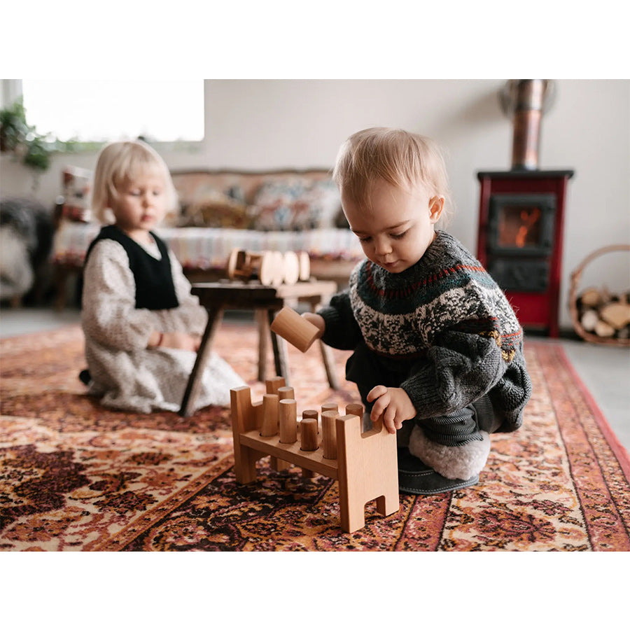 Wooden Story - Hammerspiel - Pound a Peg Natural