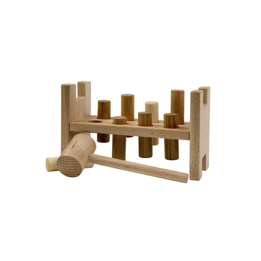 Wooden Story - Hammerspiel - Pound a Peg Natural